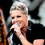 Pic of Pink performs at the 2010 Isle of Wight music festival