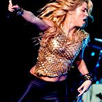 Pic of Shakira perform on the stage in Las Vegas