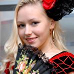Pic of Lovely Anne - Classy blonde model Lovely Anne strips her elegant flamenco dress and shows off.
