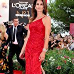 Pic of Cindy Crawford in red night dress at 68th Venice Film Festival