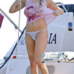 Pic of Abi Titmuss see through wet top and panty on the yacht