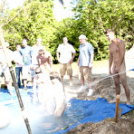 Pic of these poor pledges had to play blind folded in this hole in the ground filled with water yahoo groups male muscle