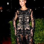 Pic of Beyonce Knowles in tight semi transparent dress