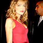 Pic of Courtney Love shows cleavage in red tight dress at premiere of Wall Street Money Never Sleeps