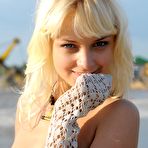 Pic of Lada D - Sweet blondie, Lada D, spends a day on a beach and, of course, poses on camera.
