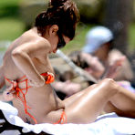 Pic of Eva Longoria nip slip in bikini on the beach