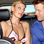 Pic of Darryl Hanah - Darryl Hanah strips her bikini in the car and then orally pleases her handsome lover.