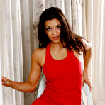 Pic of Alicia Angel - Alicia Angel strips her slutty red dress before the camera and shows us her big jugs