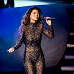 Pic of Shania Twain in tight clothing on the stage