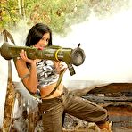 Pic of Anetta Keys - Anetta Keys takes her sexy army outfit outdoors and shows us her fantastic ass