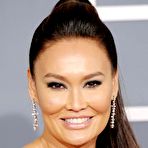 Pic of Tia Carrere posing at 54th annual Grammy Awards