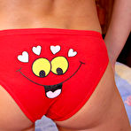Pic of PinkFineArt | Red Cotton Briefs Tanline from Full Bum Panties