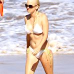Pic of Anna Faris in white bikini on the beach paparazzi shots