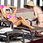 Pic of Busty Courtney Stodden sunbathing in bikini & braless
