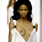 Pic of Chanel Iman shows tits and ass runway shots