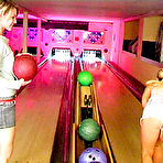 Pic of Sexy Kittens Cute teenies bowling for foreplay!
