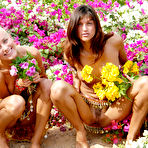 Pic of Liza Benson, Sharon E - Liza Benson and Sharon E take their clothes off together outdoors and have sex.
