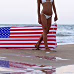 Pic of Sasha C - Sasha C takes her sexy white bikini on the beach and shows her perfect body.