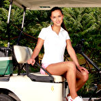 Pic of Victoria Sweet - Victoria Sweet uses a golf cart as a stage for masturbating with her own palm.