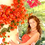 Pic of Zoe McDonald - Zoe McDonald posing with flowers, gets naked and shows her tits and nasty pussy