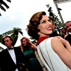 Pic of Milla Jovovich posing for paparazzi at Cannes Film Festival 2011