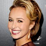 Pic of Hayden Panettiere posing for paparazzi in long night dress