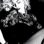 Pic of Madonna black-&-white sexy posing scans