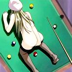 Pic of Gal playing with toys on billiard table - hentaivideoworld.com