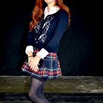 Pic of Bound red-haired student girl Iona Grace finds herself naked and getting punished