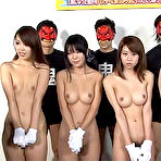 Pic of Japanese girls compete for prizes in the sex scavenger hunt.