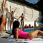 Pic of MadSexParty.com presents: Very hot amateur babes get gangbanged hard poolside