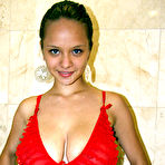 Pic of Teen Paris Milan in red bikini gets nude and wet with creamy milk