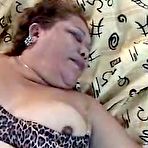 Pic of Shes Huge! Guy licks out fat pussy of mature BBW in nature