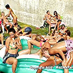 Pic of MadSexParty.com presents: Naughty girls having wild lesbian party poolside