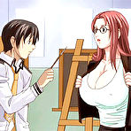 Pic of TITANIME.COM PRESENTS : Hentai coed drawing bigtits and self masturbating in the classroom 