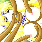 Pic of Hentai Princess Elena stuck in strong tentacles and stuffed in all hole
