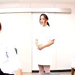 Pic of Manaka Kazuki Asian nurse gets chest squashed :: JpNurse.com