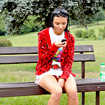 Pic of Tinna Nubiles - Tinna Nubiles takes her cute mini skirt outdoors and shows her fresh wet muff.