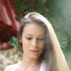 Pic of Lia Taylor Natural Beauty Sensual Striptease in the Garden