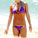 Pic of Alex Gerrard sexy cleavage on the beach