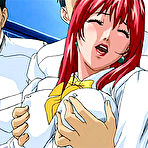 Pic of Bondanime.com - Busty hentai coed groupfucked with her classmate and swallowing cum  