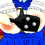 Pic of Bondanime.com - Hentai maid Ariel getting spanked while wearing a chastity belt  
