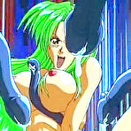 Pic of Bondanime.com - Green hair hentai with bigtits hot fucking by tentacles in the outdoor 