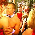 Pic of Party Hardcore :: Muscular male stripper seducing drunken party girls