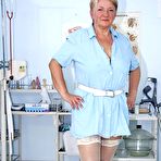 Pic of Radka  aged aged nurse minge plastic dong masturbation on gynochair