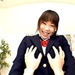 Pic of Japanese model in school uniform smiles :: BigTitsTokyo.com