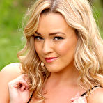 Pic of Jodie Gasson Busty Brit Strips to Pantyhose