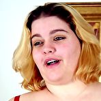 Pic of Chubby Drew plump with enormous bbw tits and ass sucks cock 