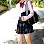 Pic of Naoko Sawano Asian in sexy school uniform is playful after class