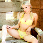 Pic of Liz Ashley - Horny babe in fancy yellow lingerie invites you in her fucking dream!
